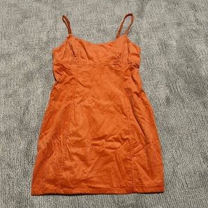 Fall orange, corduroy dress!